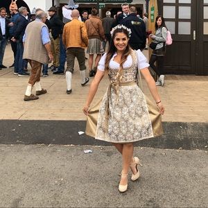 Authentic Oktoberfest dirndl worn in Germany
